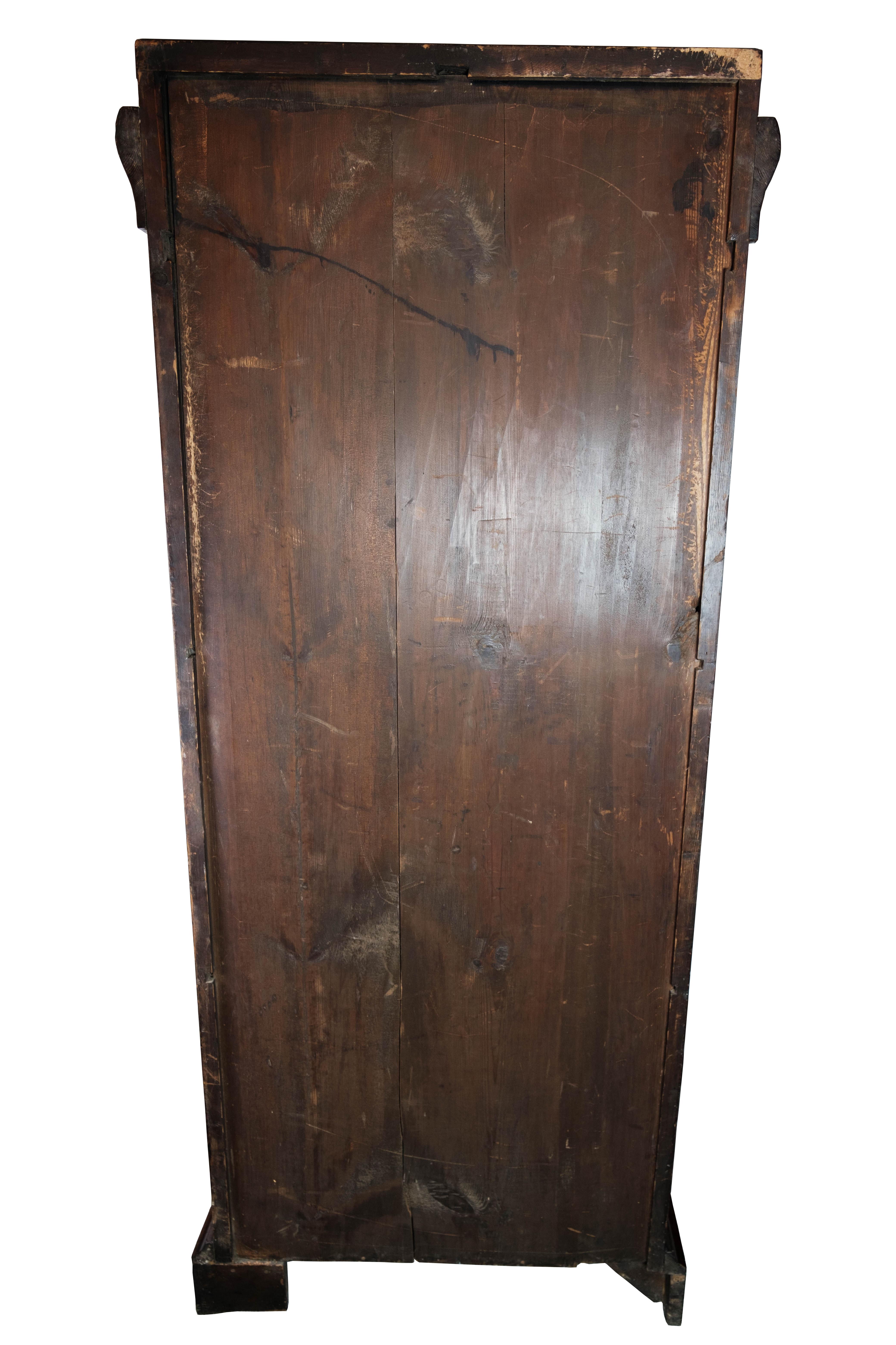 Late Empire Tall Cabinet of Dark Polished Mahogany From 1840s For Sale 6