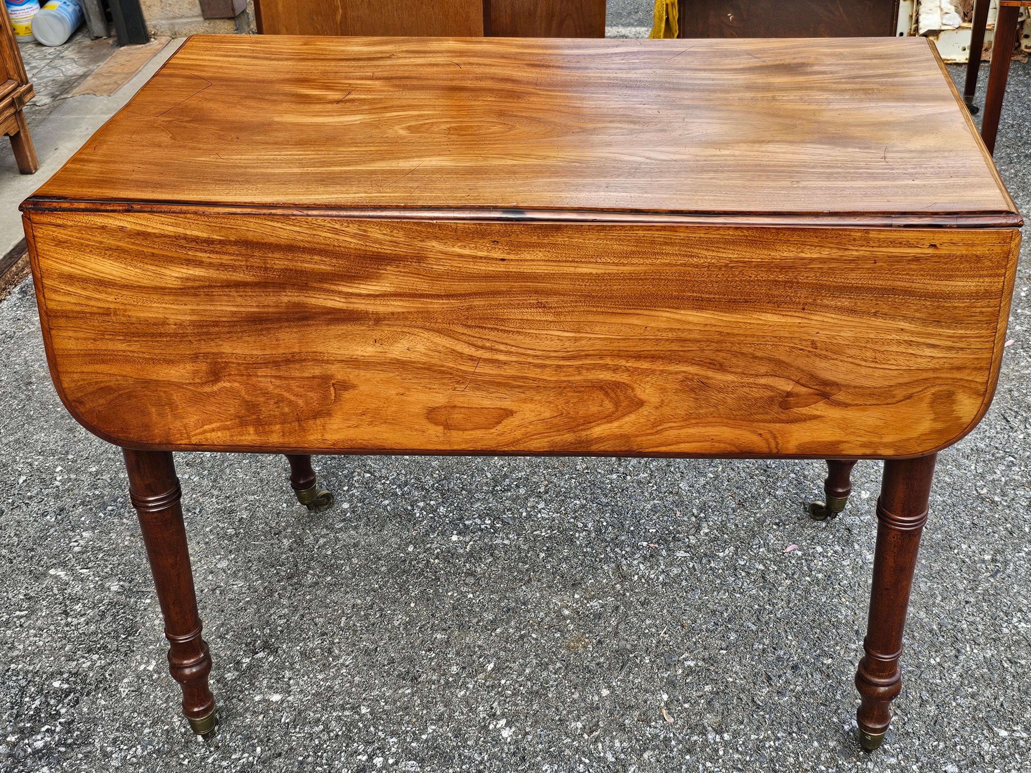Late Federal Fruitwood Single Drawer Dropleaf Pembroke Table, Circa 1800s For Sale 1