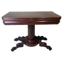 Antique Late Federal Mahogany Paw Foot Card Table