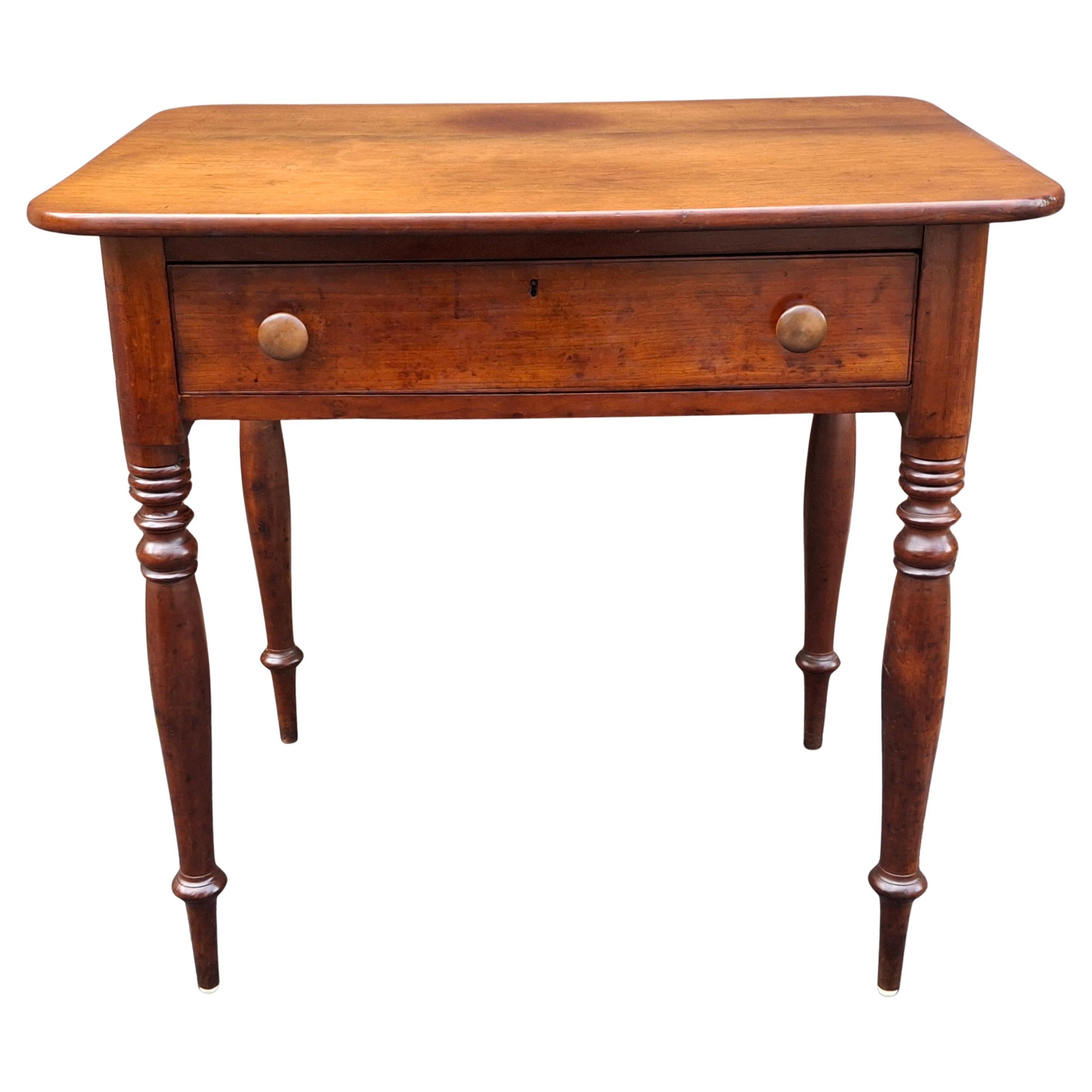 Late Federal Style Cherry Side Table, Circa 1st Quater 19th Century
