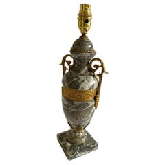 Late French 19th Century Marble and Ormulu Lamp