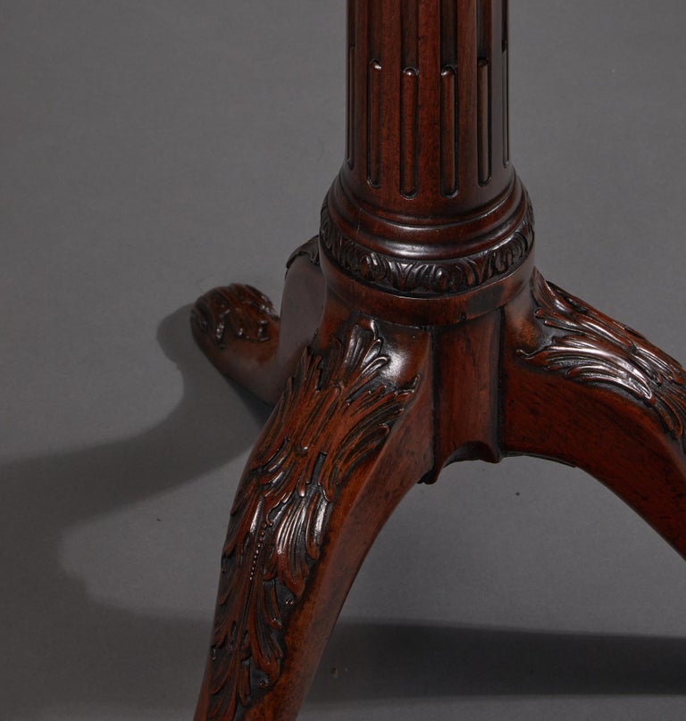 Late II Carved Mohogany Tripod Table For Sale at 1stDibs