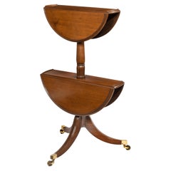Late George III Mahogany Two-Tier Folding Dumb Waiter