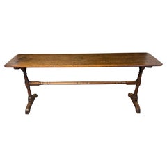 Late George III Oak Trestle Table