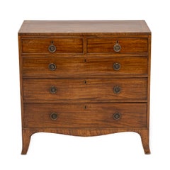 Commode à plateau en acajou marqueté de la fin de George III / Régence