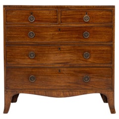 Commode à plateau en acajou marqueté de la fin de George III / Régence