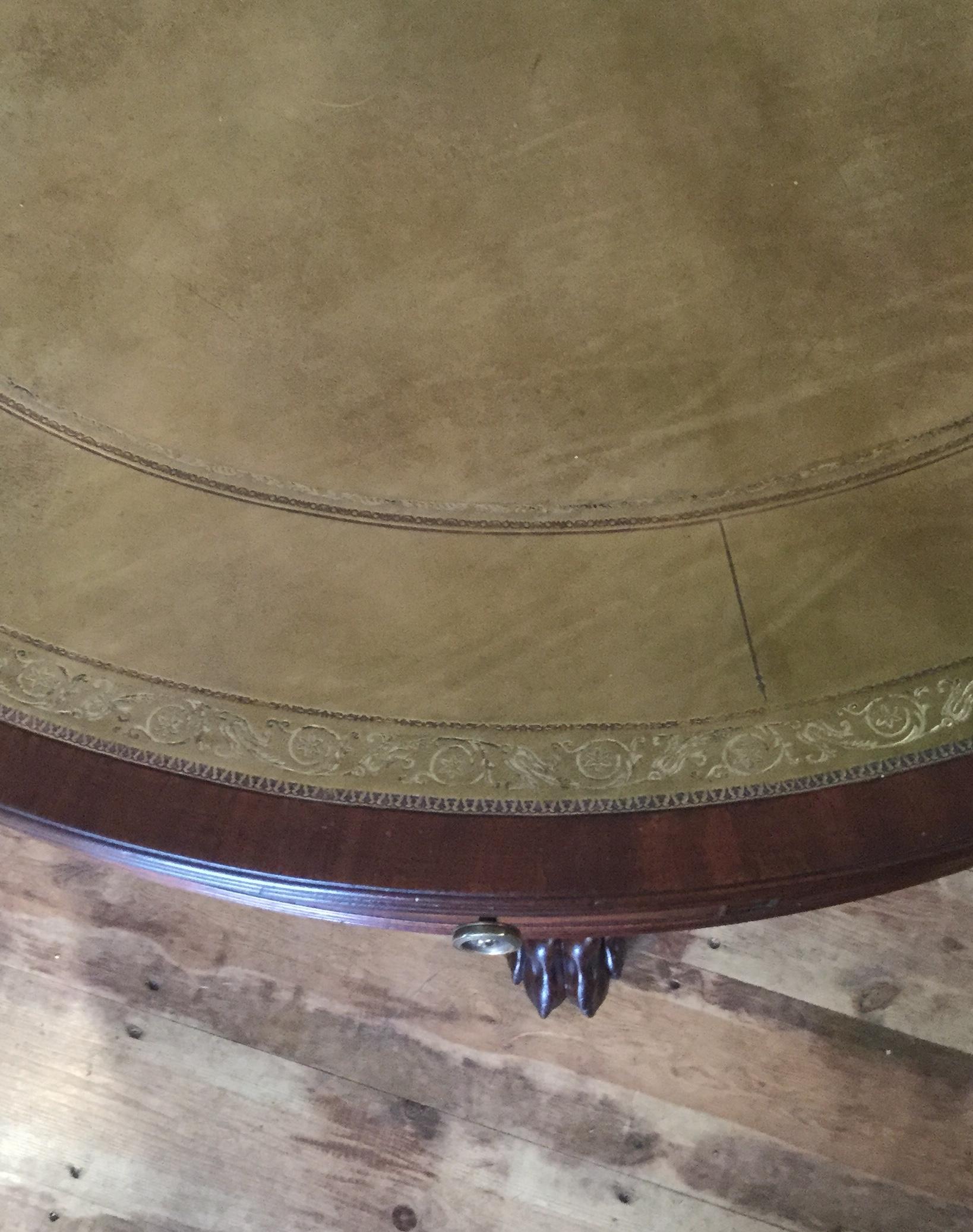 English Late George III Regency Period Revolving Mahogany Drum Table by Gillows For Sale