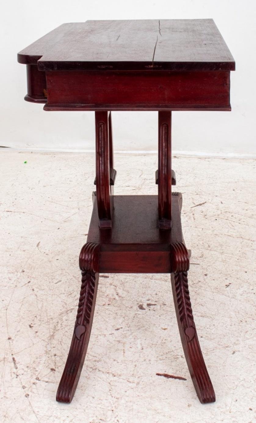 Wood Late George III Regency Style Pedestal Sofa Table For Sale