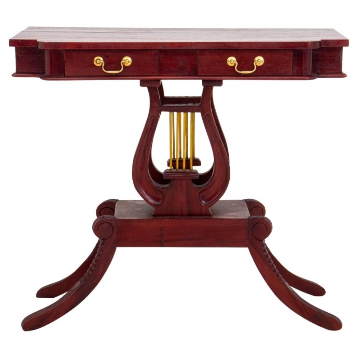Late George III Regency Style Pedestal Sofa Table For Sale