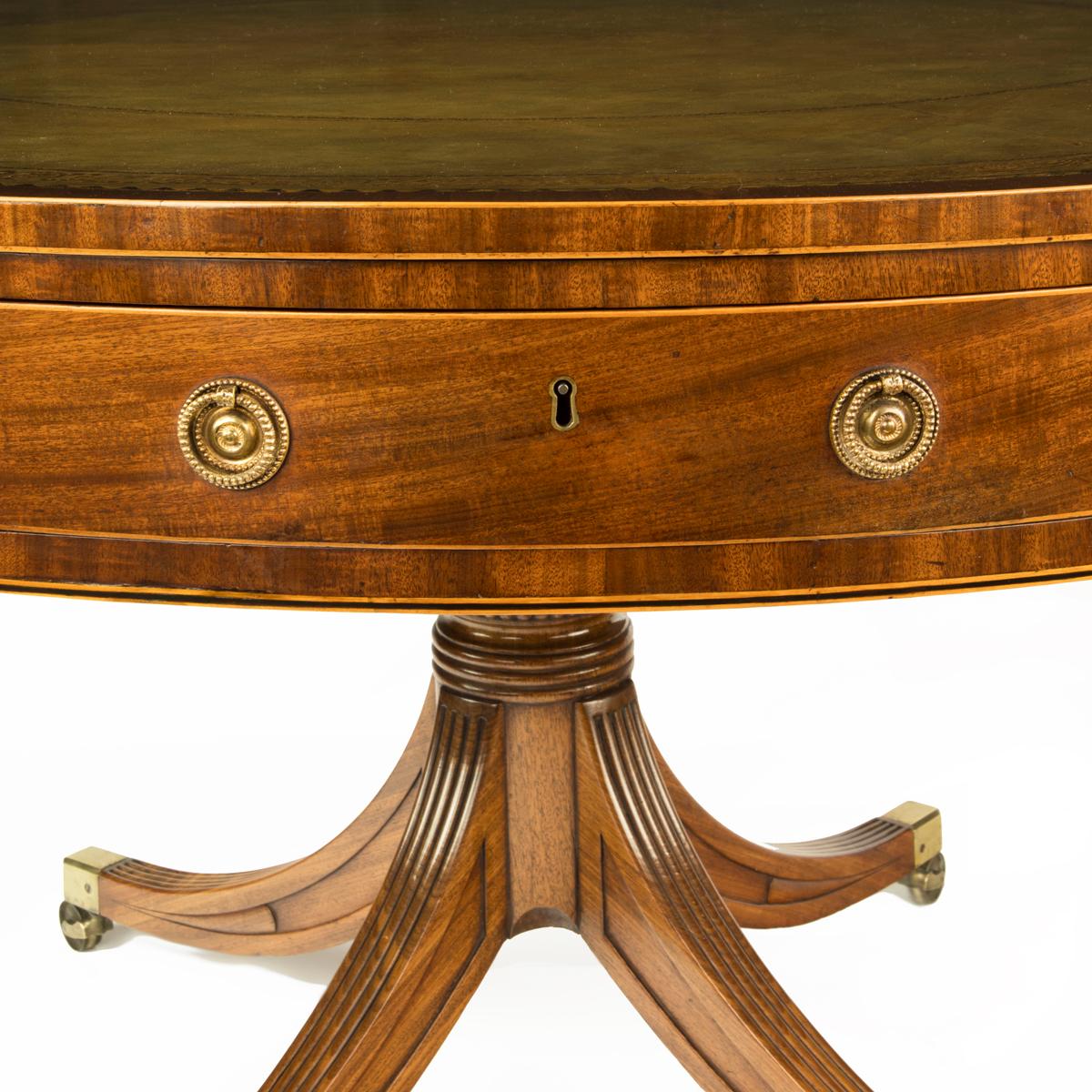 Late George III Revolving Mahogany Drum Table Attributed to Gillows For Sale 4