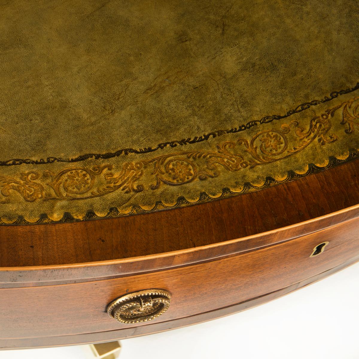 Late George III Revolving Mahogany Drum Table Attributed to Gillows For Sale 5
