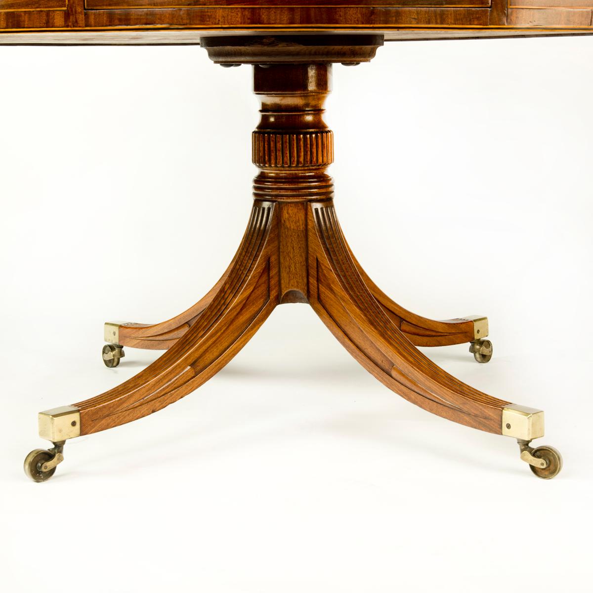 Late George III Revolving Mahogany Drum Table Attributed to Gillows For Sale 1