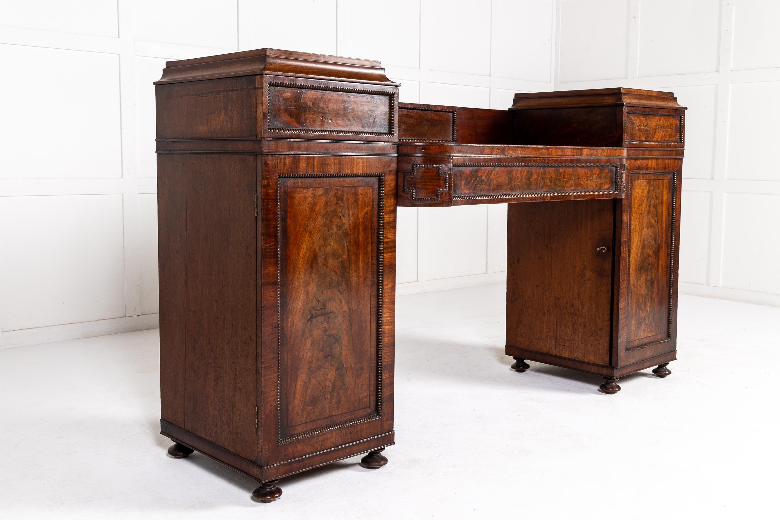 Mid-19th Century Late George IV/Early William IV Mahogany Pedestal Sideboard For Sale