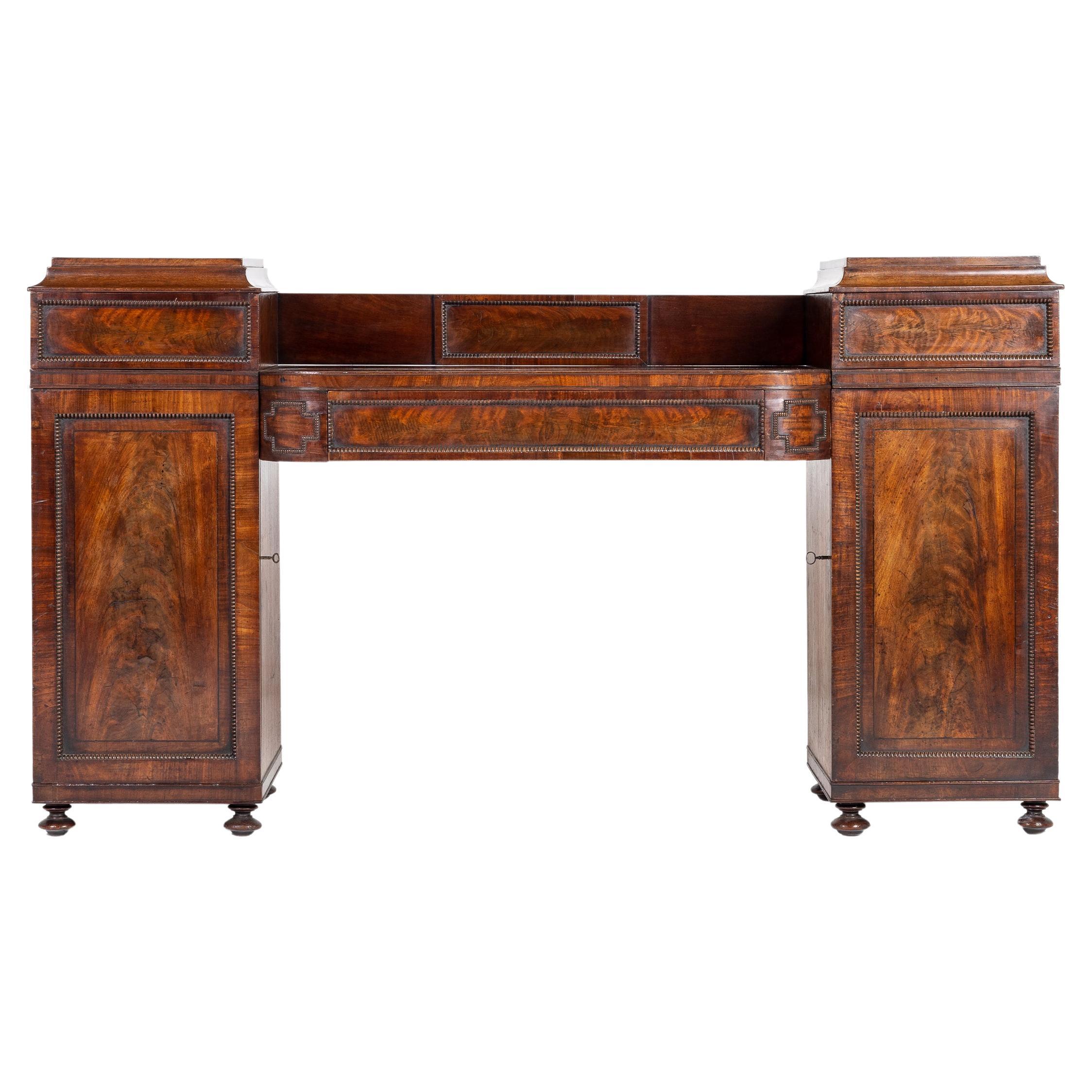 Late George IV/Early William IV Mahogany Pedestal Sideboard For Sale