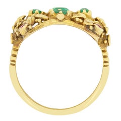 Late Georgian 1.10 carat Emerald and Ruby Ring, c.1820s