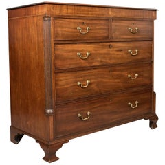 Late Georgian Antique Chest of Drawers, Mahogany, English, Commode, circa 1780