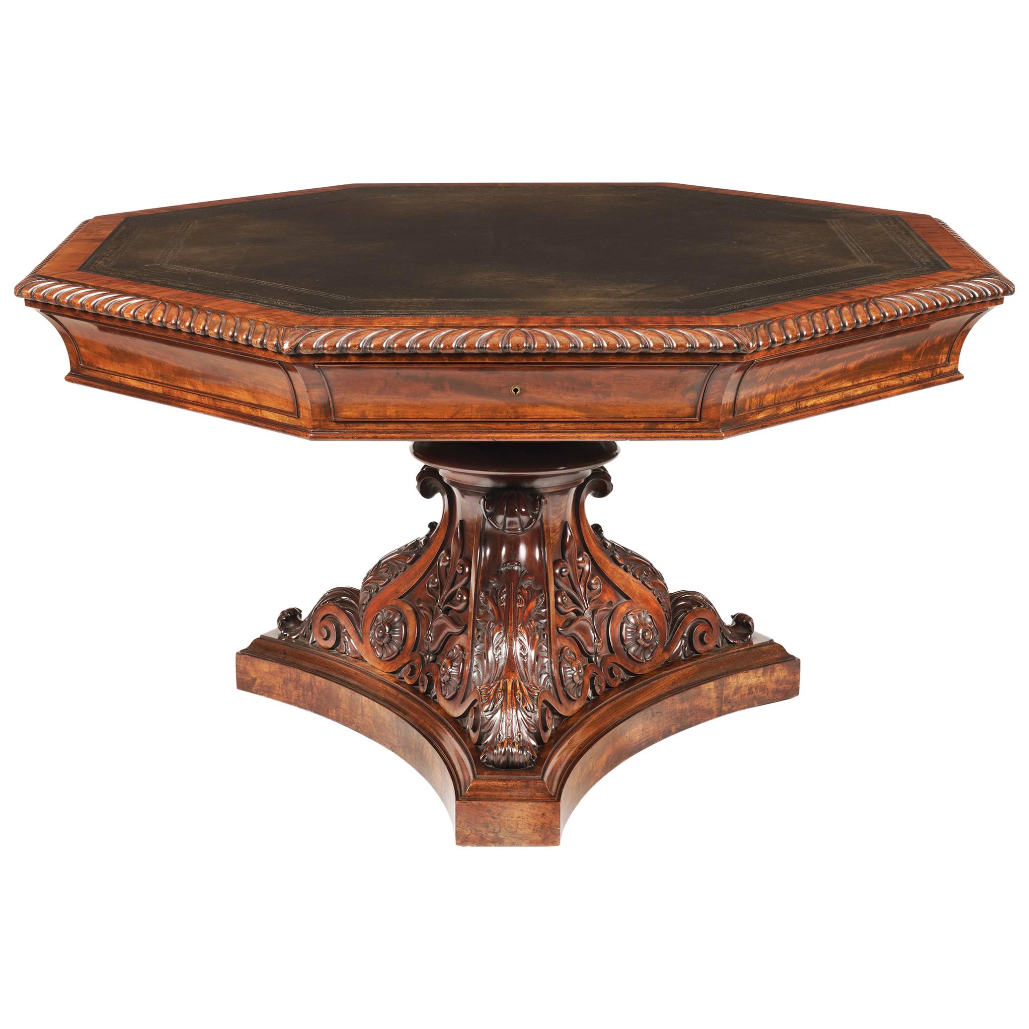 A Mid-Nineteenth Century Octagonal Library Table