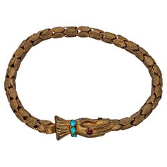 Pulsera con cierre de mano georgiana tardía / victoriana temprana