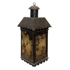 Late Georgian George III Corner Tole Lantern, circa 1820