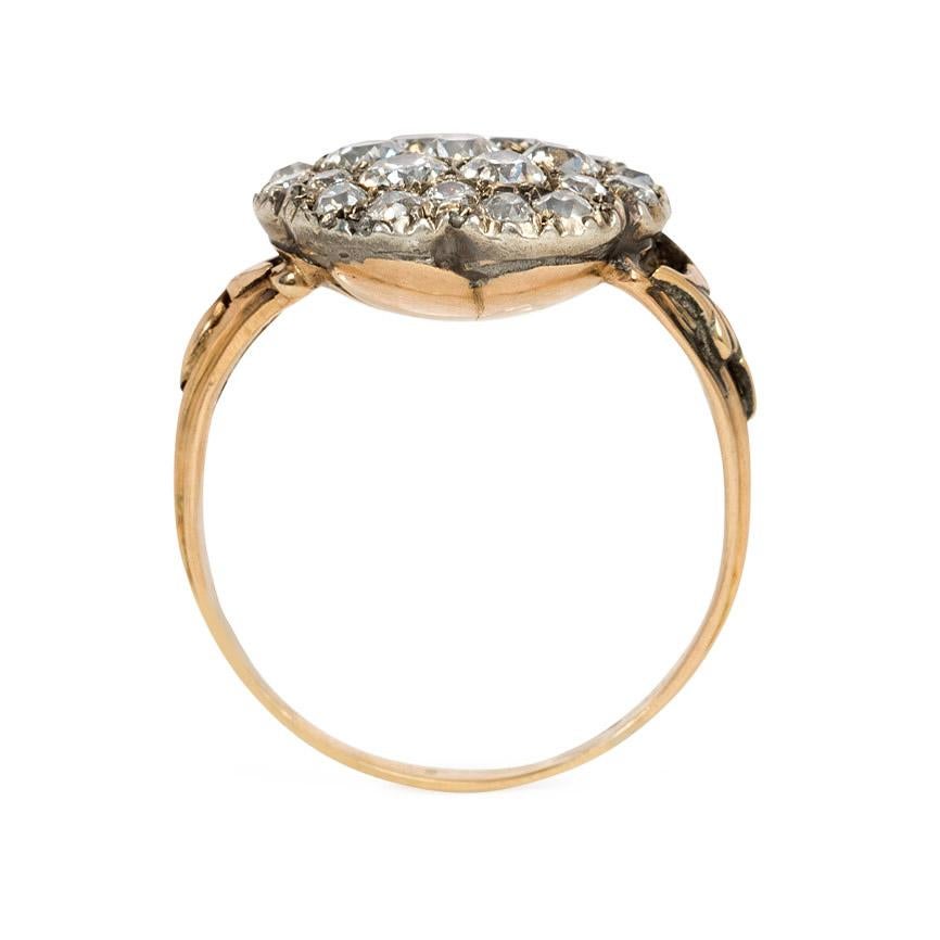 gold cluster ring