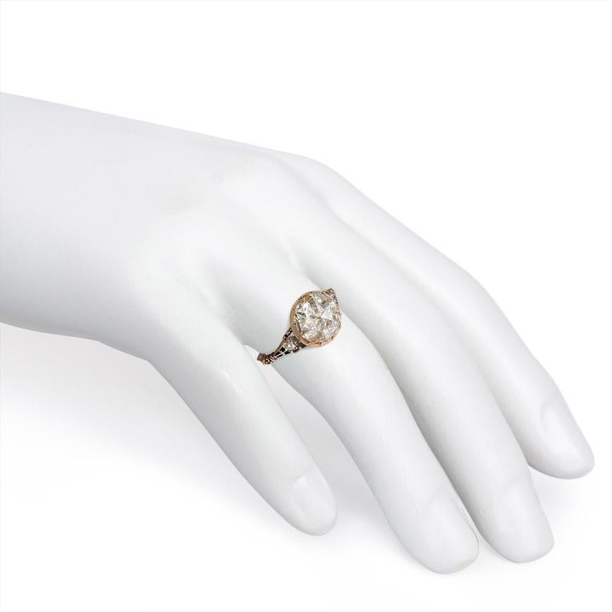 Late Georgian Gold and Foiled Back Rose-Cut Diamond Ring In Good Condition In New York, NY