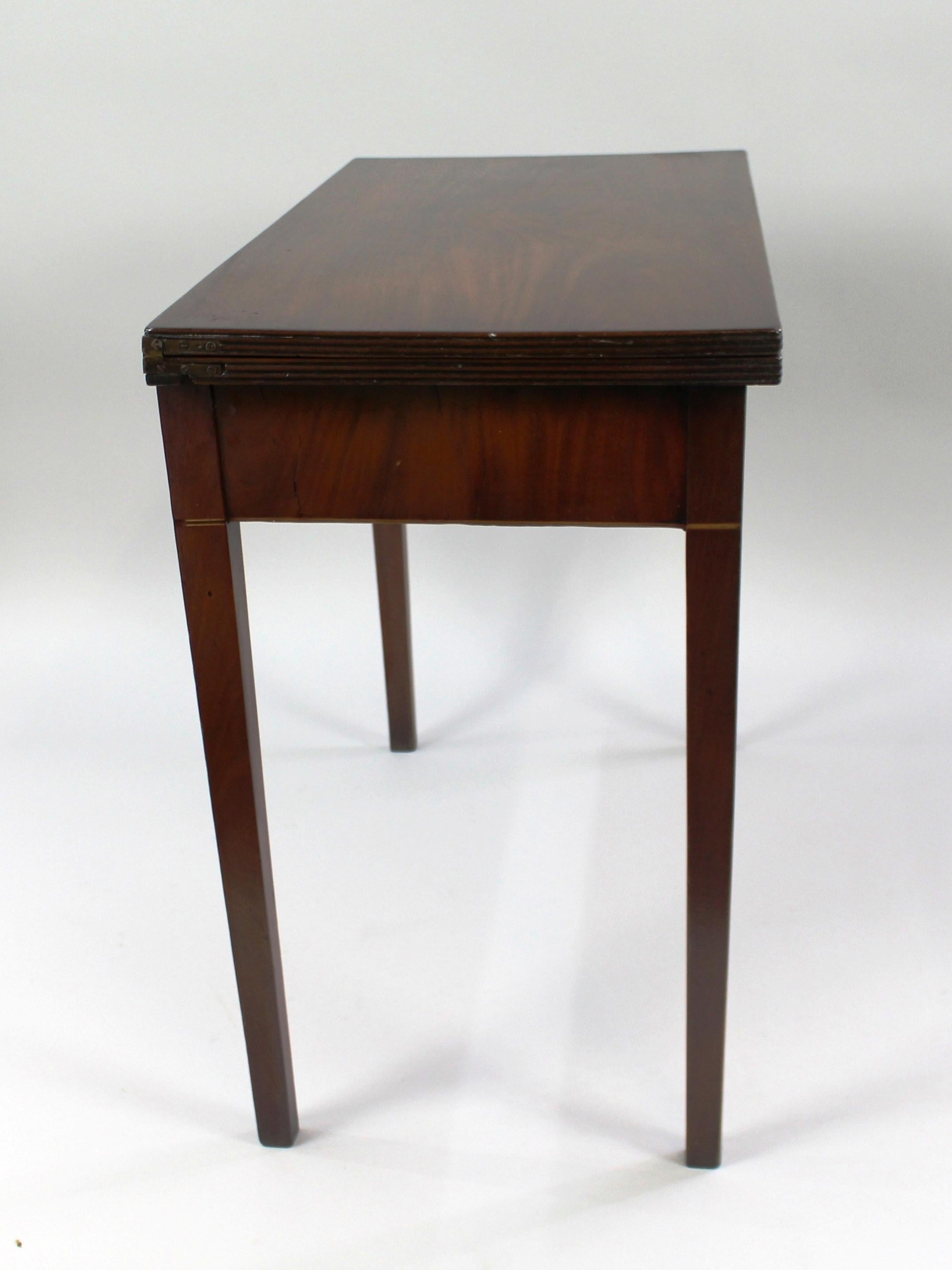 Late Georgian Inlaid Mahogany Card Table In Good Condition In Worcester, GB