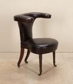 Late Georgian Mahogany and Leather Reading Chair