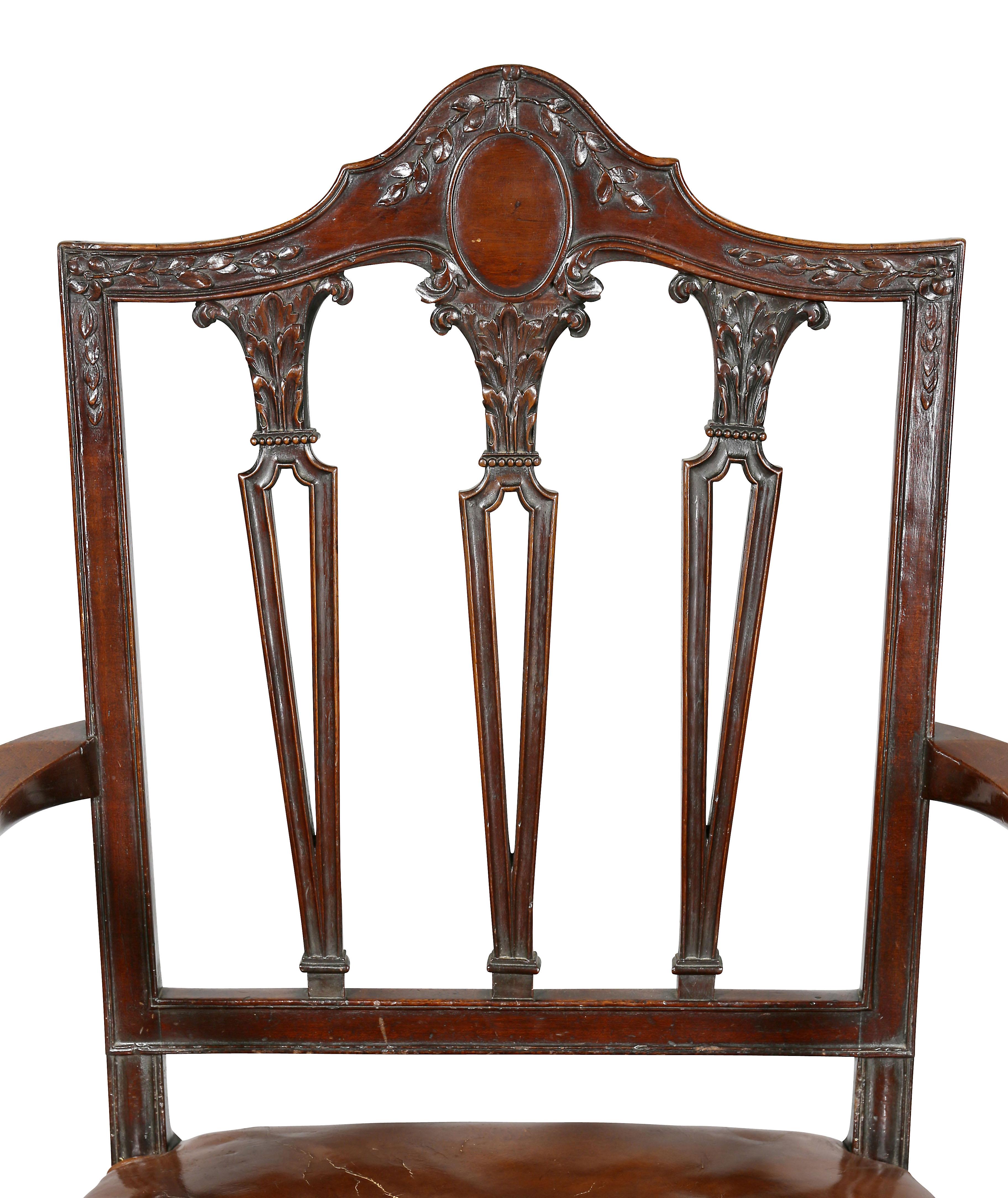 Late Georgian Mahogany Guildmasters Armchair In Good Condition For Sale In Essex, MA