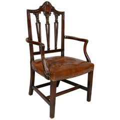 Late Georgian Mahogany Guildmasters Armchair