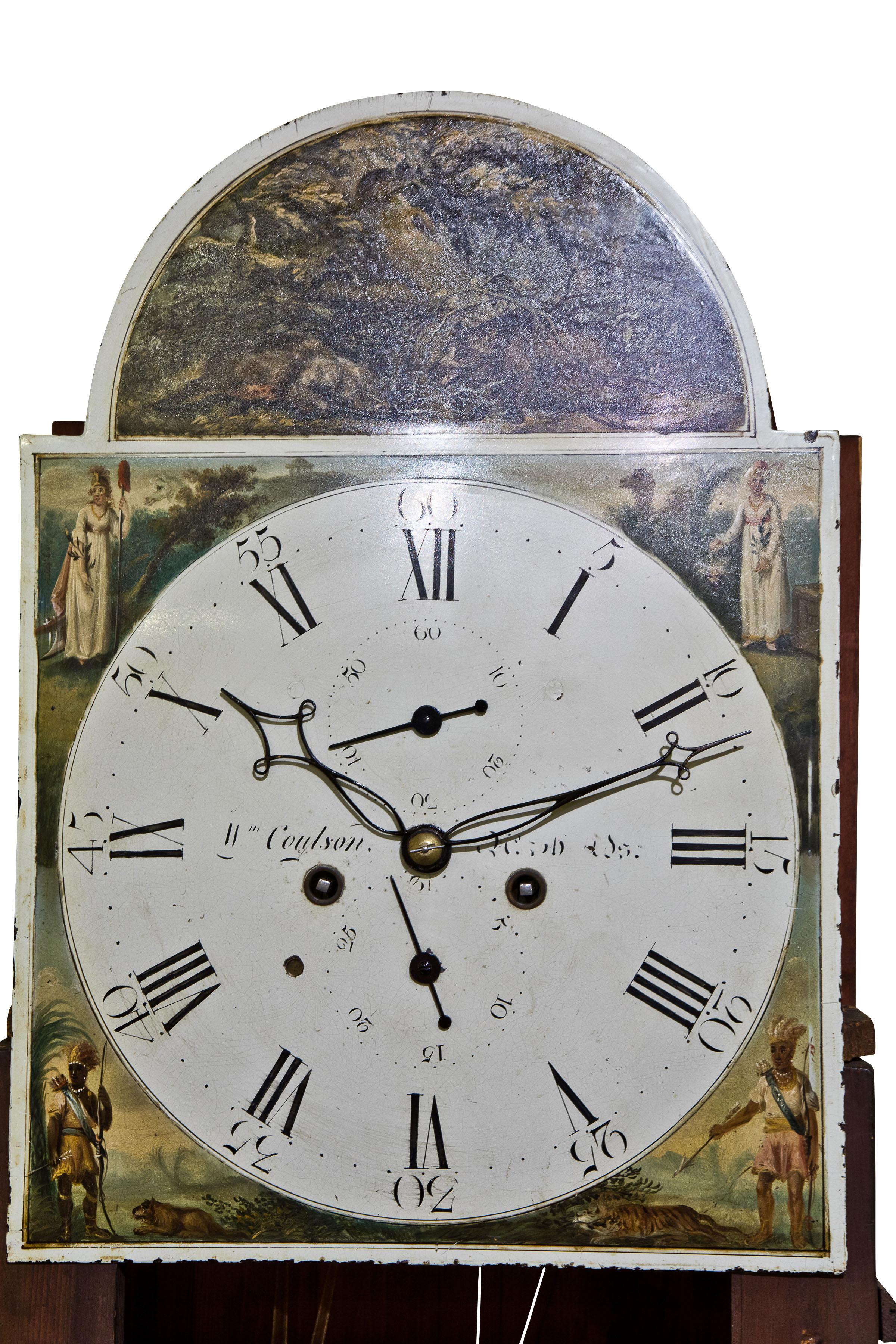 Late Georgian Mahogany Longcase Clock, circa 1800 For Sale 1