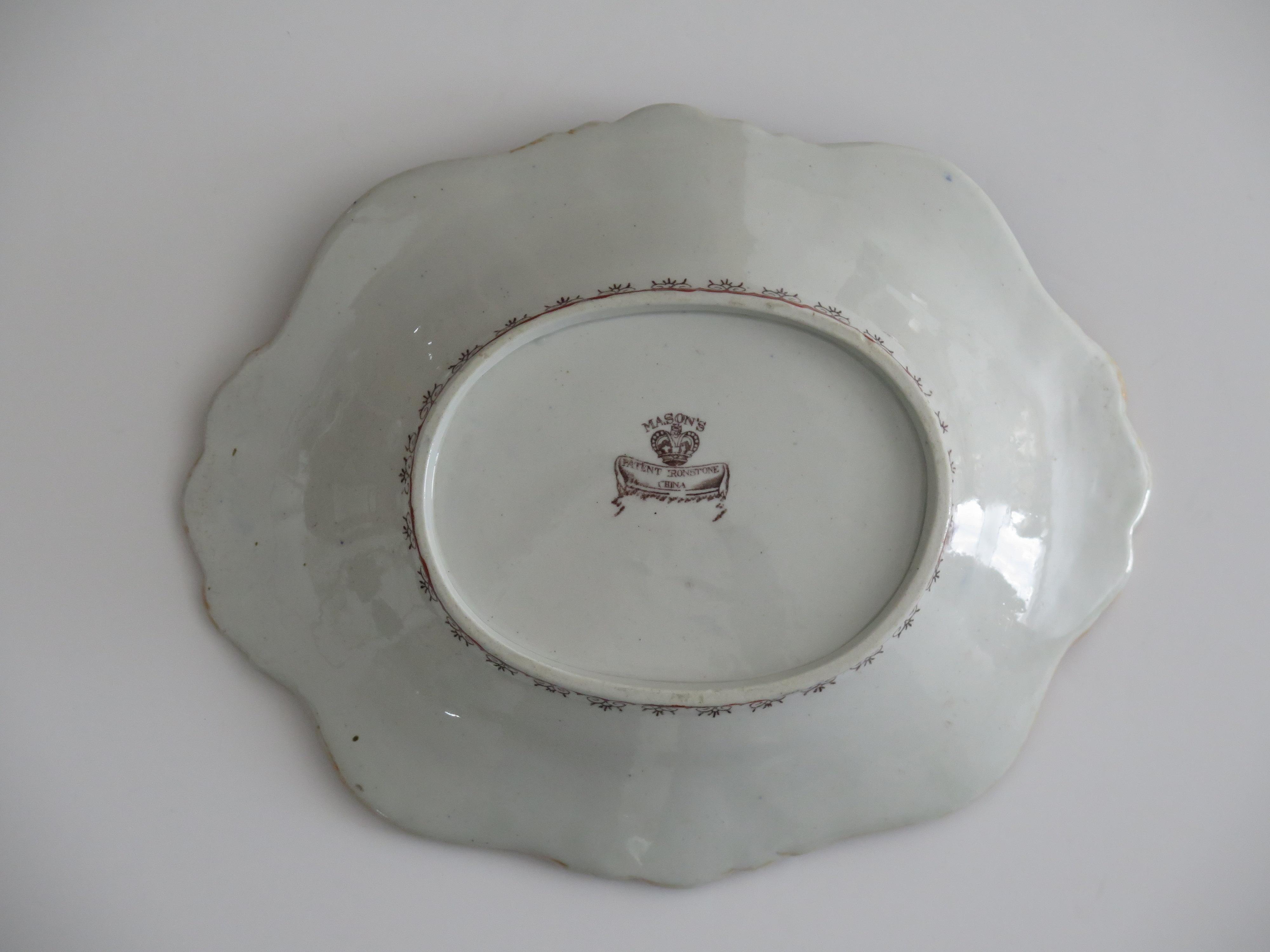 Late Georgian Masons Ironstone Serving Dish in Floral Pattern, Circa 1830 For Sale 2