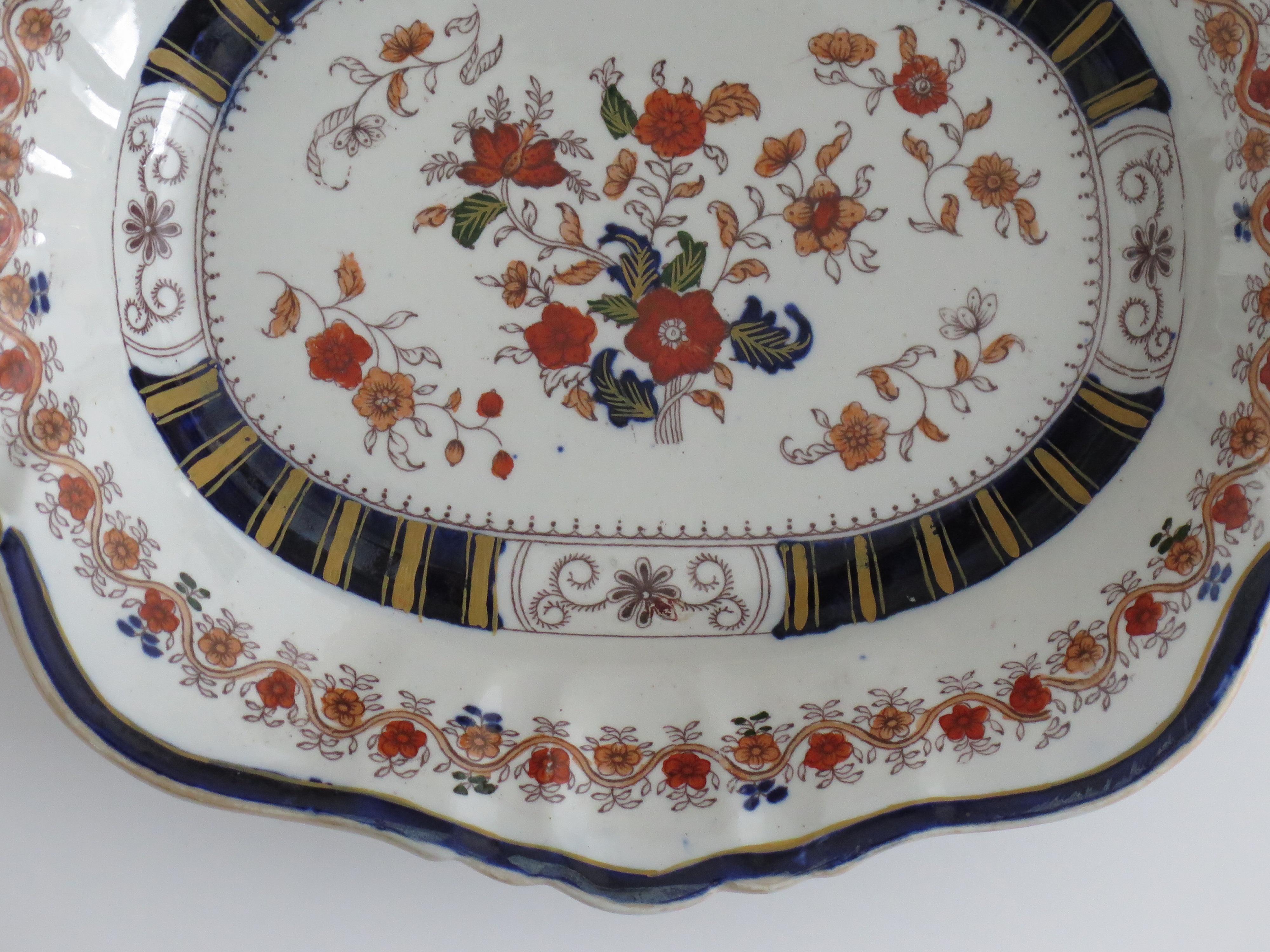 Regency Late Georgian Masons Ironstone Serving Dish in Floral Pattern, Circa 1830 For Sale