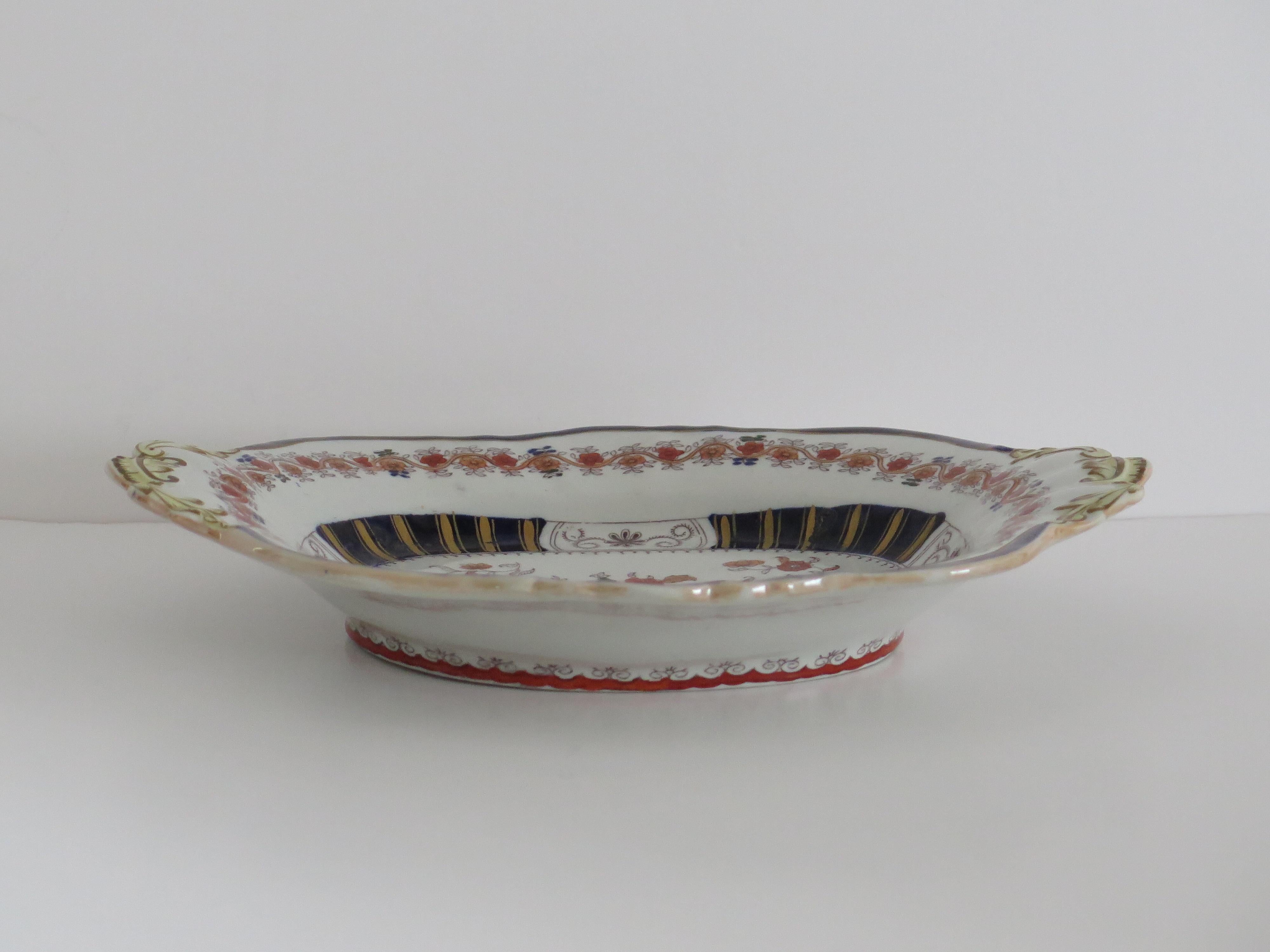 19th Century Late Georgian Masons Ironstone Serving Dish in Floral Pattern, Circa 1830 For Sale