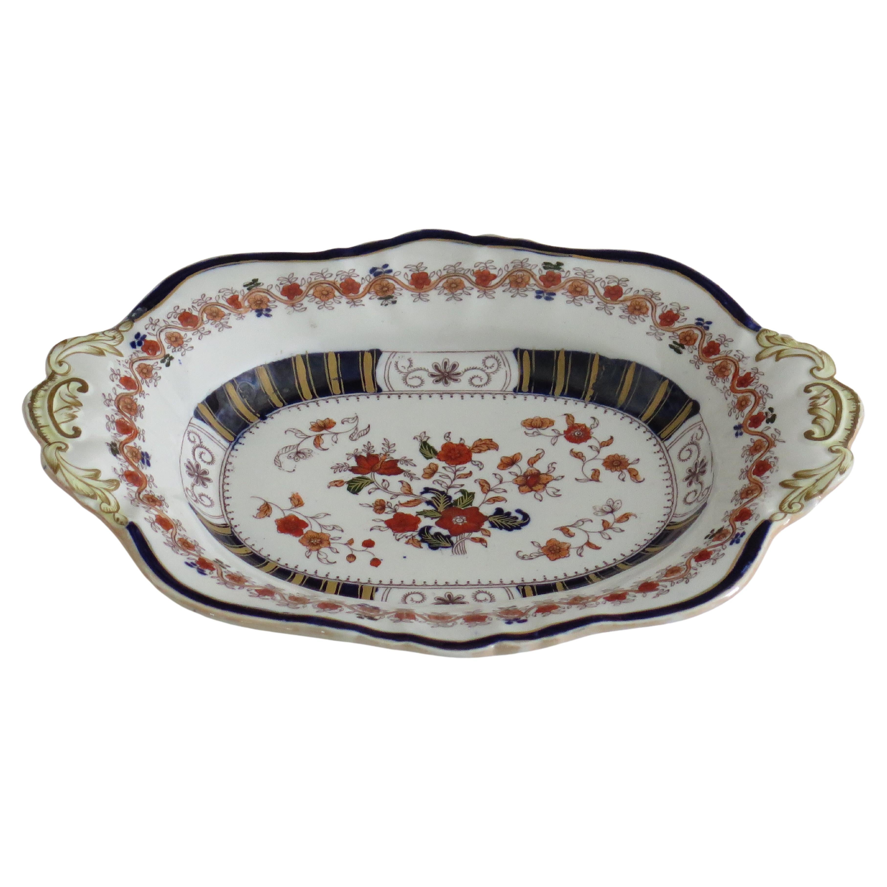 Late Georgian Masons Ironstone Serving Dish in Floral Pattern, Circa 1830 For Sale
