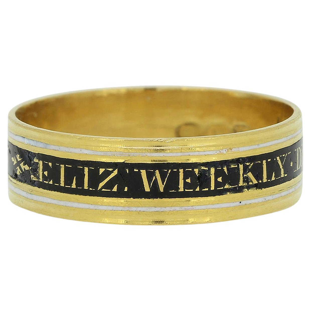 Late Georgian Mourning Band Ring