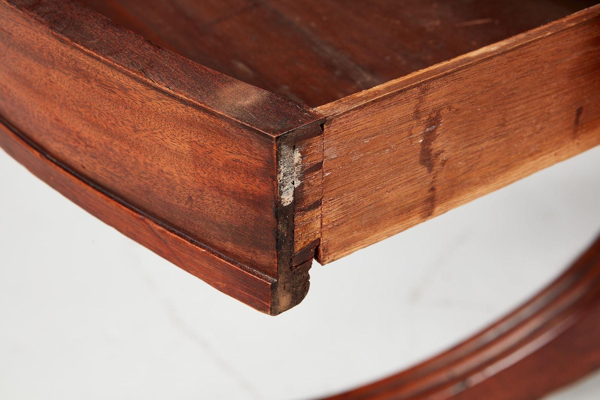 Late Georgian Reeded Leg Drum Table For Sale 4