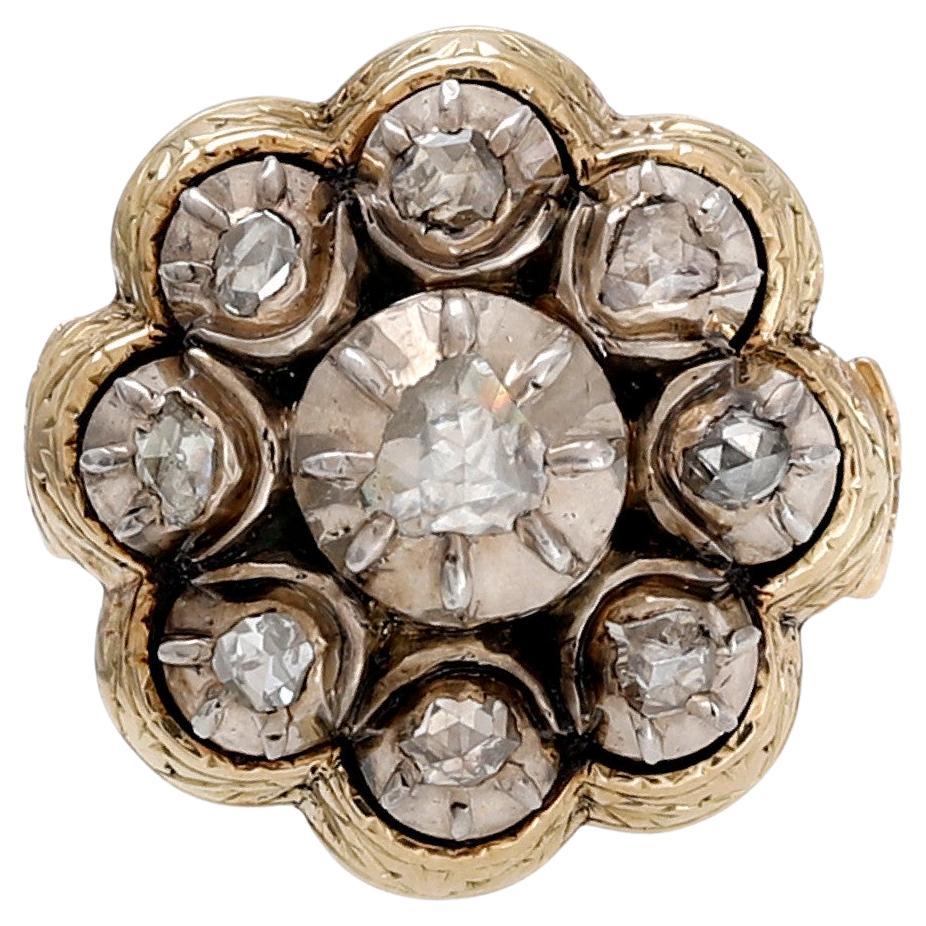 Bague grappe de diamants taille rose de la fin de l'époque géorgienne (Europe, vers 1830)