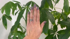 Late Georgian Rose Cut Diamond Silver 14 Karat Yellow Gold Cluster Ring