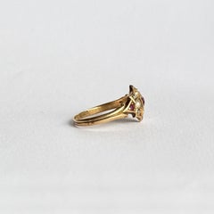 Late Georgian Ruby, Diamond and Pearl 15 Carat Gold Ring