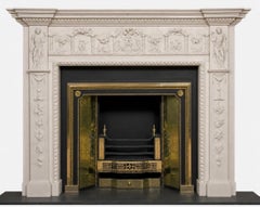 Late Georgian Statuary marble chimney piece, circa 1780-1820
