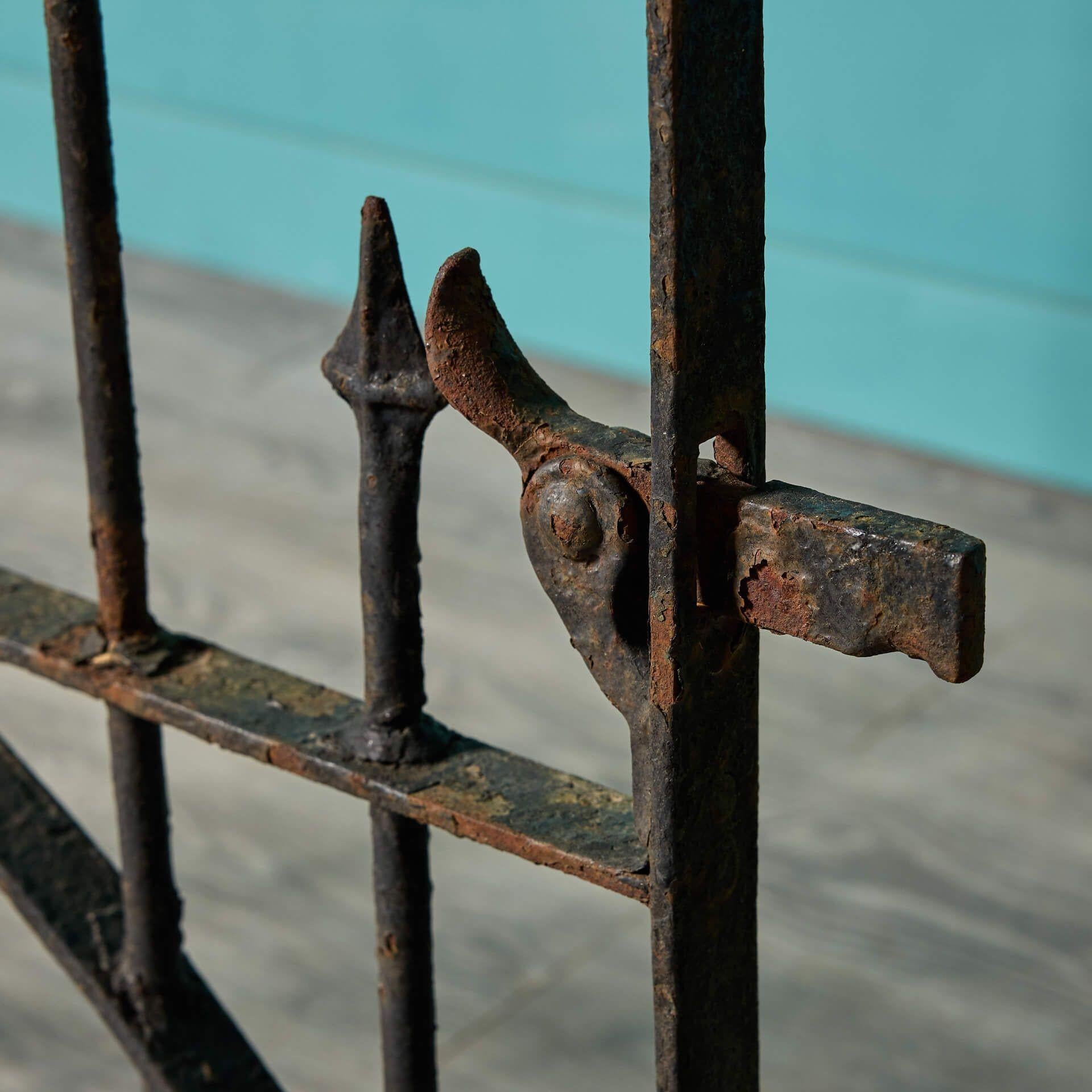 English Late Georgian Wrought Iron Side Gate
