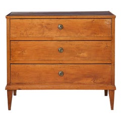 Late Gustavian 19th Century Swedish Chest in Birch with Drawers