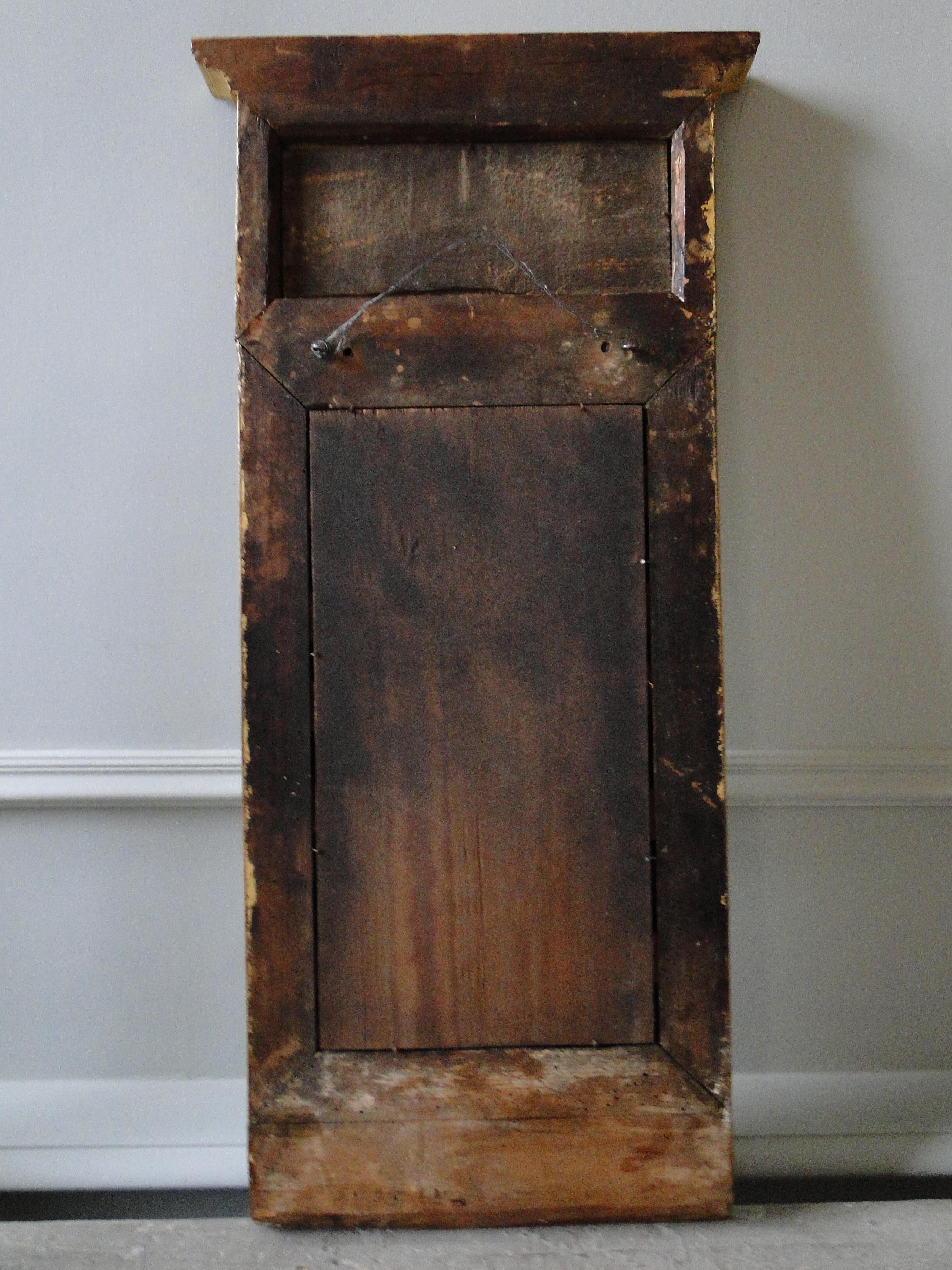18th Century  Late Gustavian Mirror with Painting on Paper Late 18th-Early 19th Century For Sale