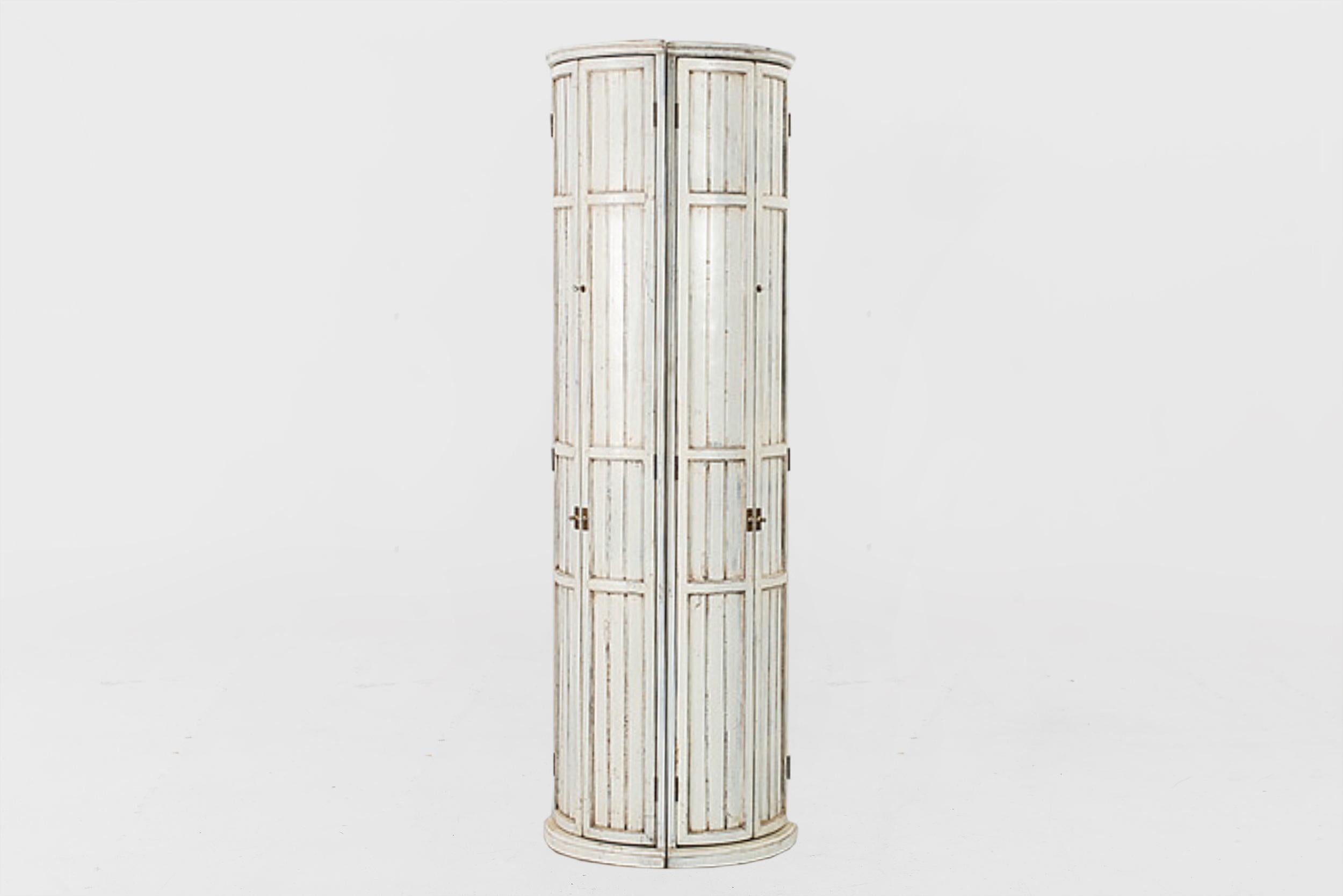 Late Gustavian pair of corner cupboard bookcase cabinets
Date: Early 19th century
Key included.