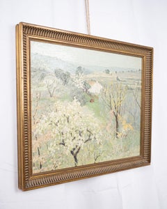 Late impressionism oil on canvas painting, by Isabeau, France, early 20th