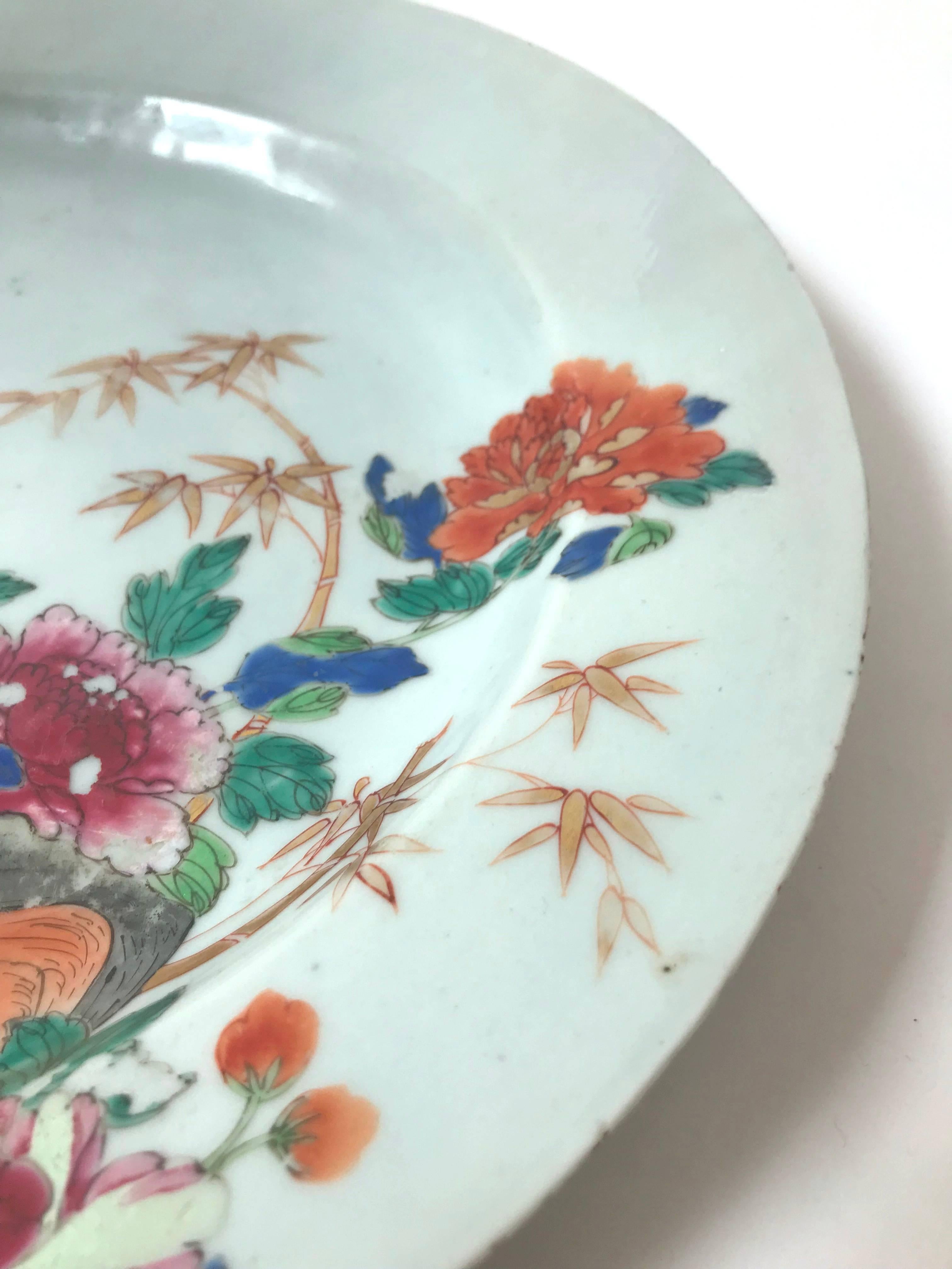 Porcelain Late Kangxi Chinese Export Platter For Sale
