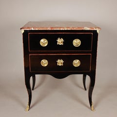 Late Louis XV Gilt Bronze-Mounted Ebonized Commode, circa 1760