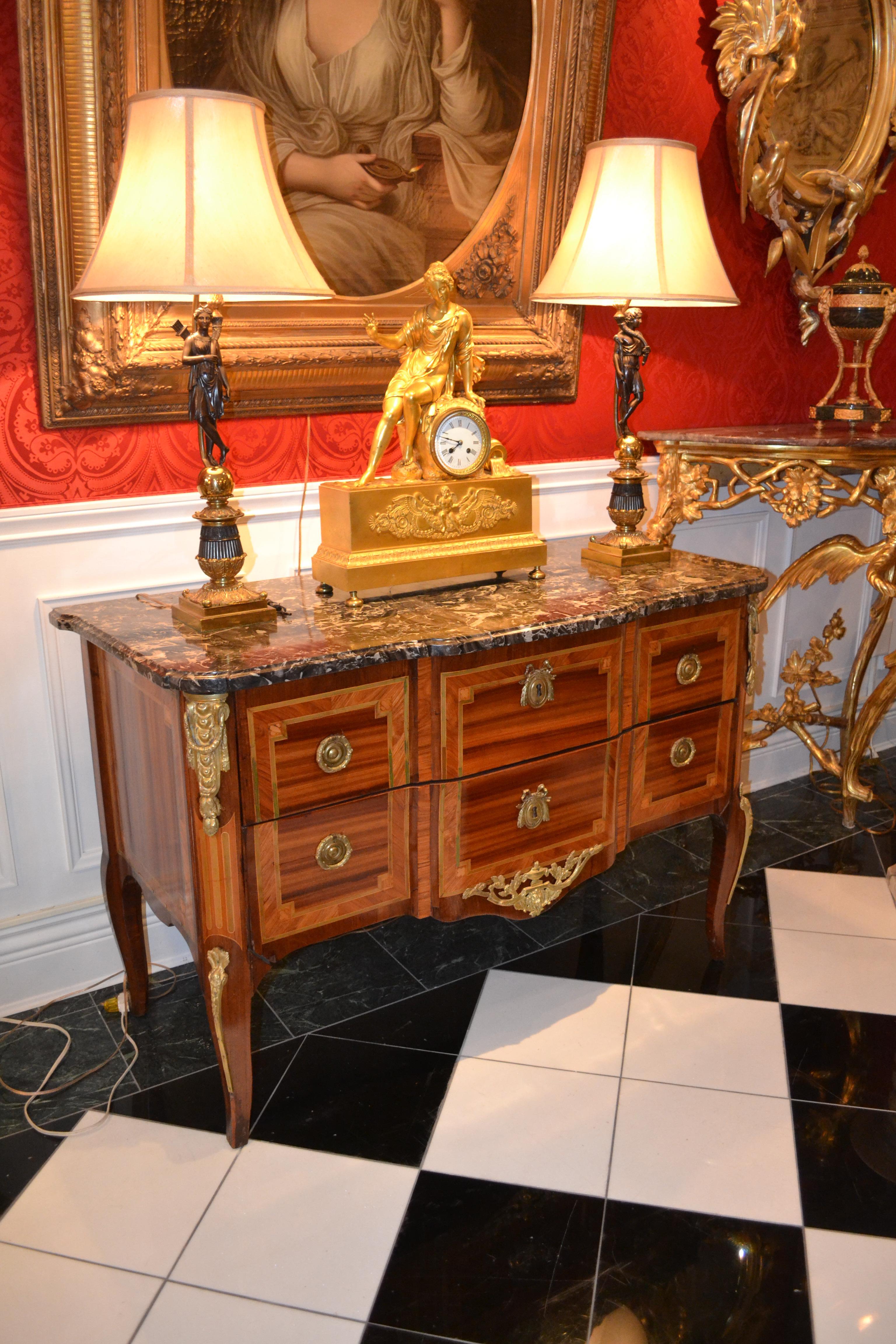 Late Louis XV Period Inlaid Commode Stamped JME and Schlichtig For Sale 3