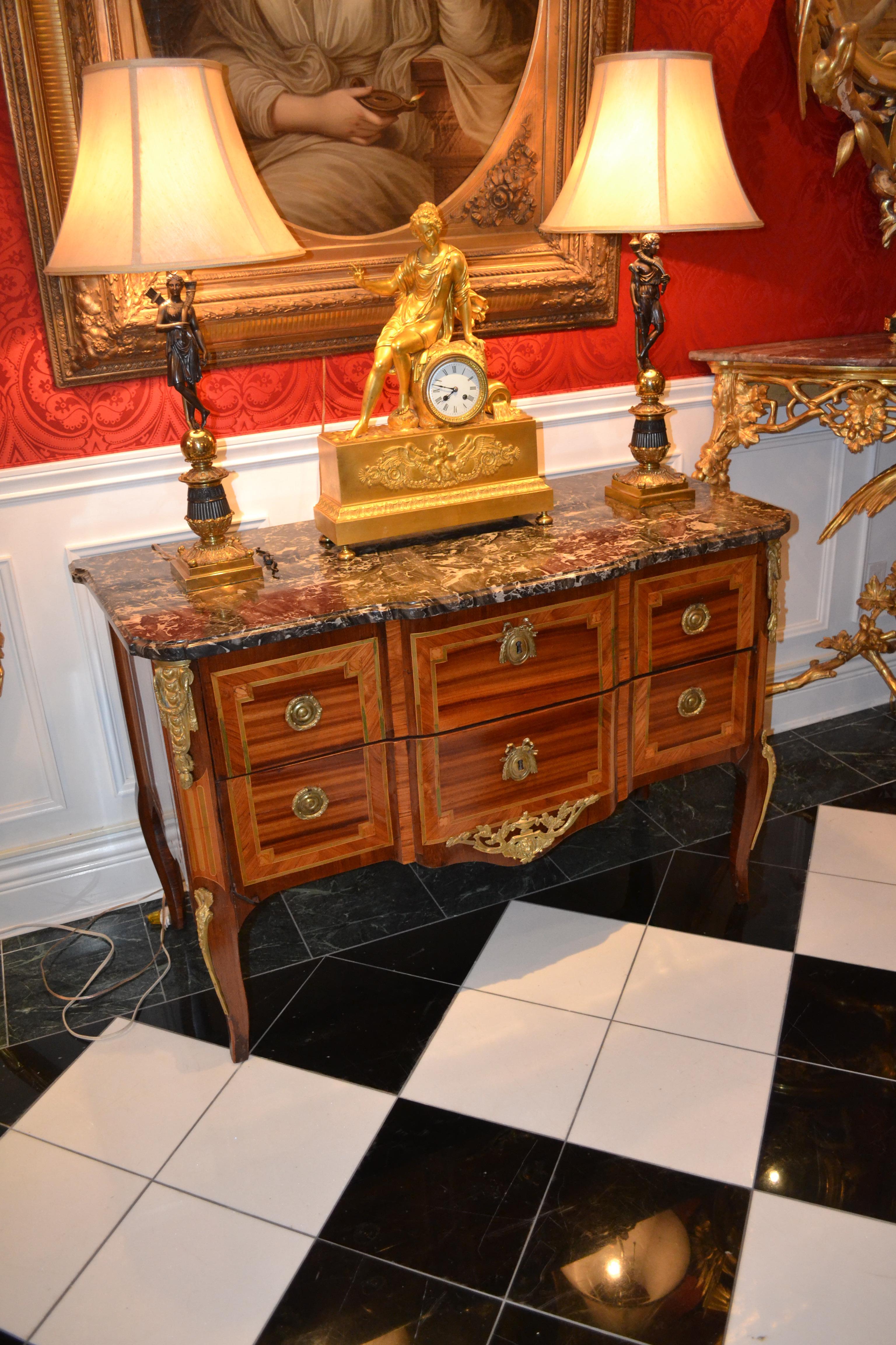 Late Louis XV Period Inlaid Commode Stamped JME and Schlichtig For Sale 4