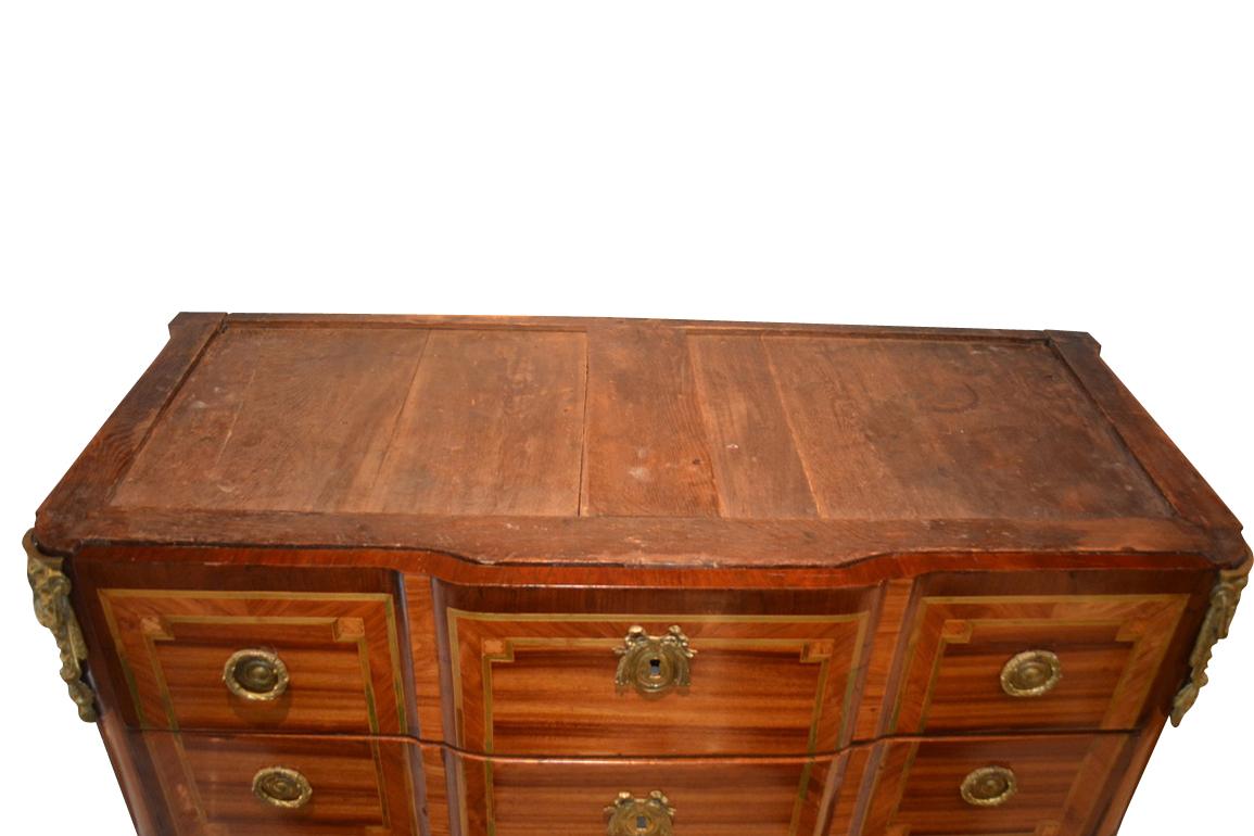 Mid-18th Century Late Louis XV Period Inlaid Commode Stamped JME and Schlichtig For Sale